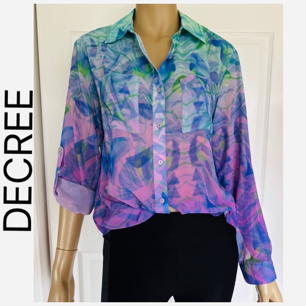 2.-NWT DECREE LONG SLEEVE BLOUSE